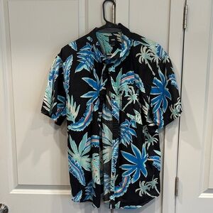 Vans Black and Blue Tropical Men's Shirt